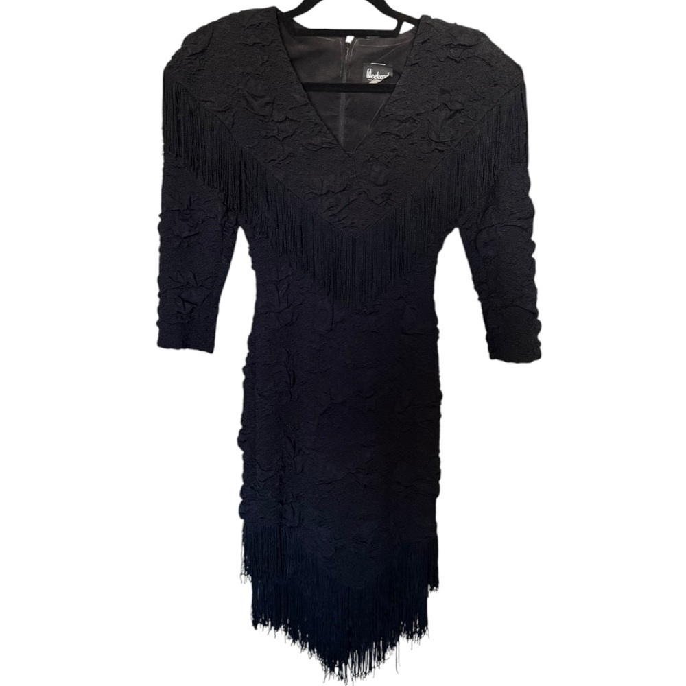 Vintage Weekend New York Paris Fringe midi Dress